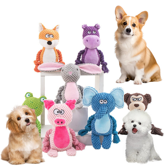 Plush Rope Dog Toy for Tug and Training