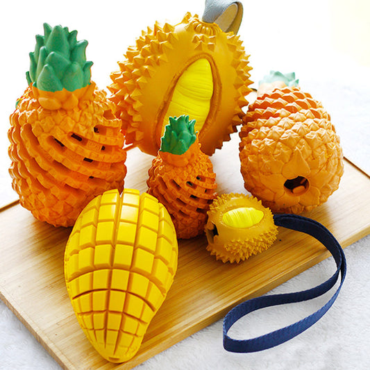 Fruit Shape Dog Chew Toy for Teeth Cleaning