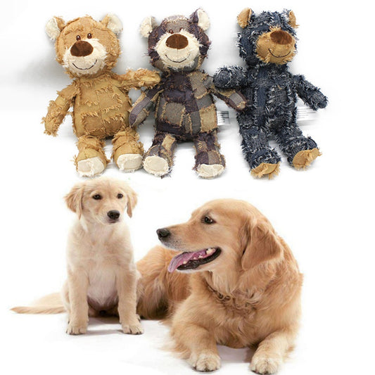 Plush Squeaky Bear Dog Toy