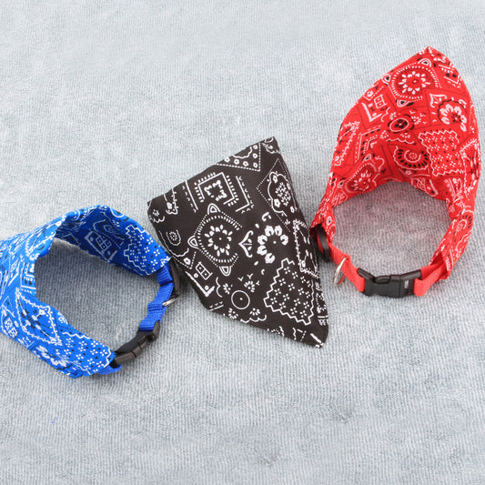 Adjustable Cotton Pet Neck Scarf Bandana