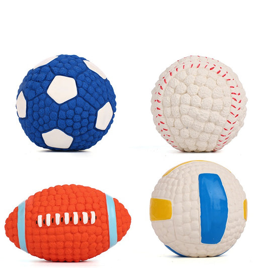 Latex Dog Sound Ball Toy