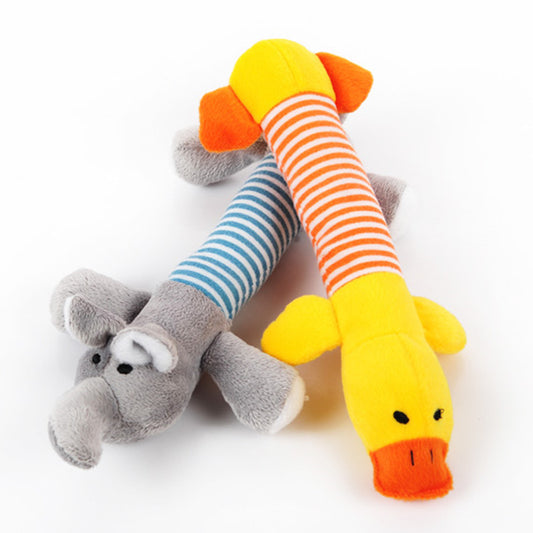 Four-Legged Elephant Plush Pet Toy with Sound