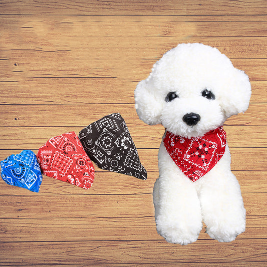 Adjustable Cotton Pet Neck Scarf Bandana