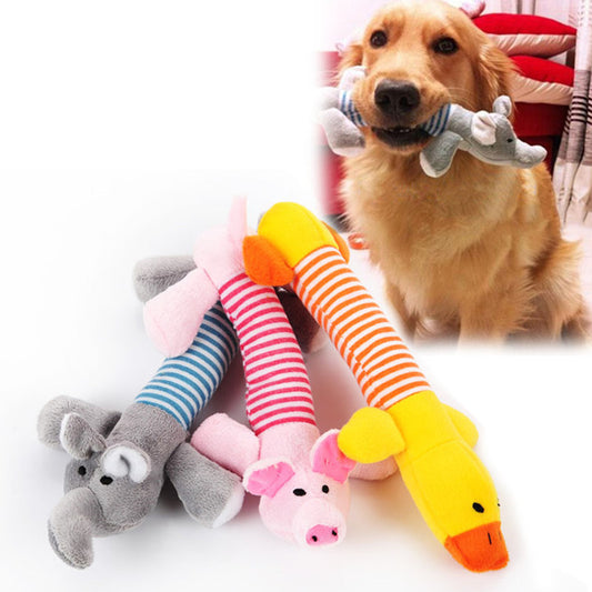Four-Legged Elephant Plush Pet Toy with Sound