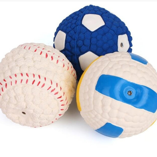 Latex Dog Sound Ball Toy