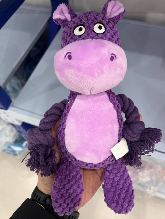 Plush Rope Dog Toy for Tug and Training